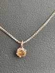 Lant  din platina cu  diamant  natural fancy brown