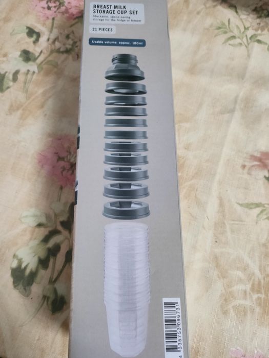Set pahare stocare lapte matern 180 ml buc,21 piese