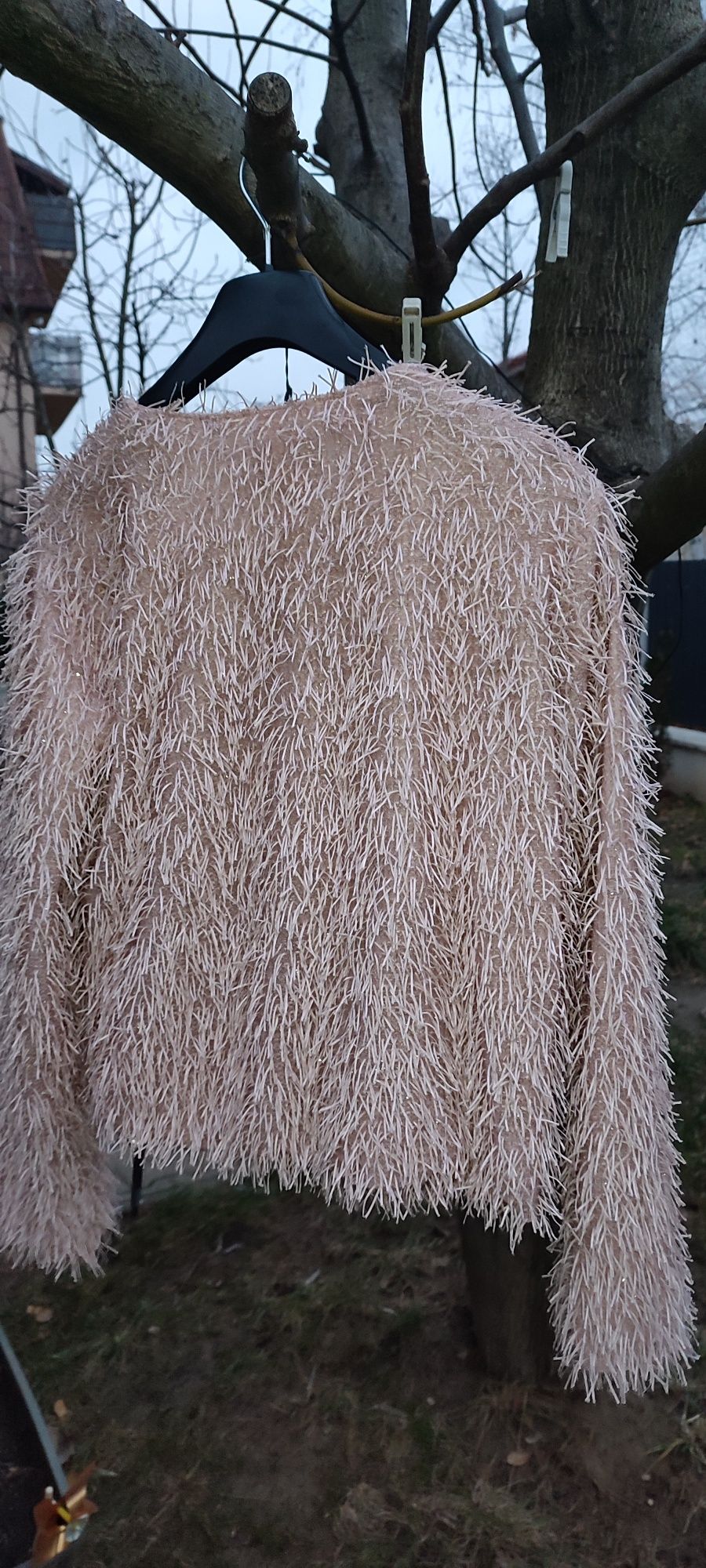 Jacheta/ cardigan Miss Selens roz pudrat sidefat