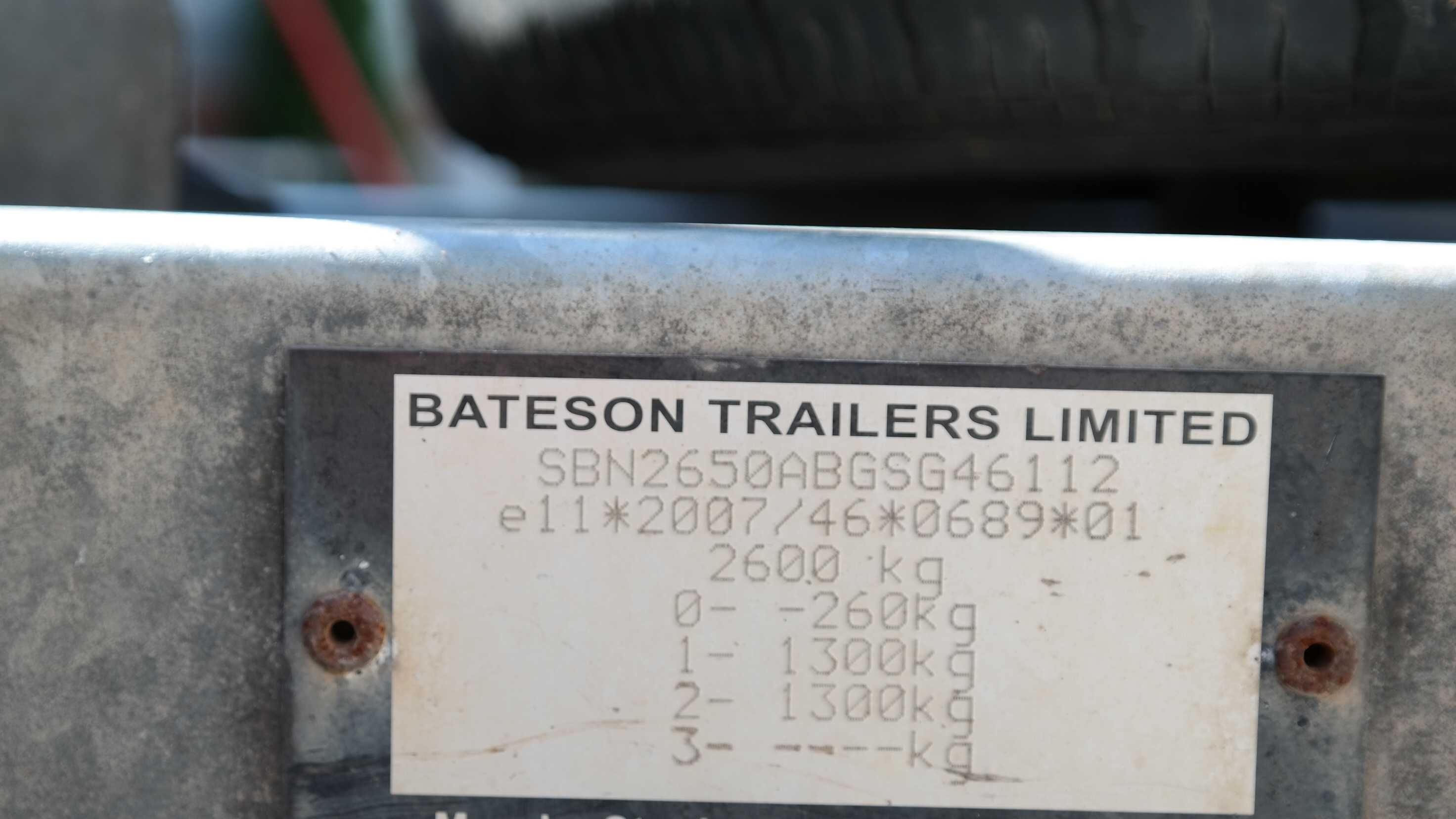 Trailer Bateson an 2016, 2.6 Tone