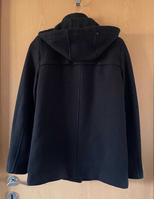 Palton negru din lana Zara