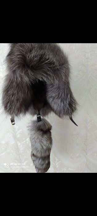 Продам кожаную шапку ушанку с хвостом