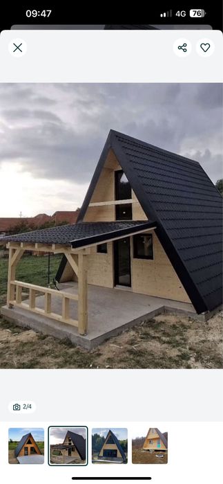 Vand cabane. Tip A frame