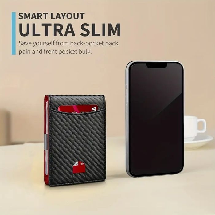 Портфейл с Rfid защита за кредитни карти, лични документи и пари