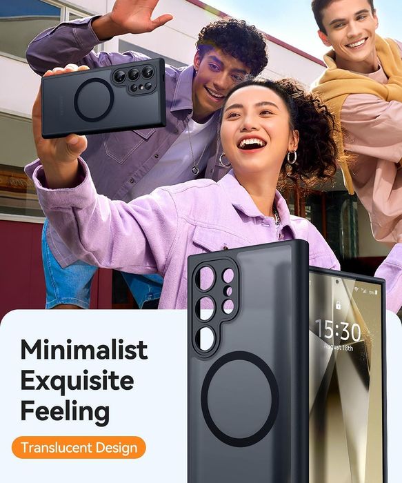 Матов magsafe кейс за samsung galaxy s23 ultra - различни цветове