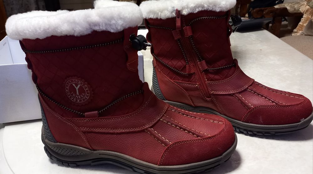Сапоги зимние женские кожанные