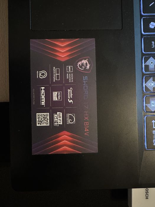 Laptop MSI Gaming 17'' Sword 17 HX B14VGKG