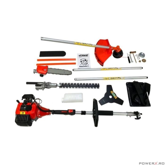 Motocoasa multifunctionala 4in1, fir, disc, cap drujba, cap gard viu,