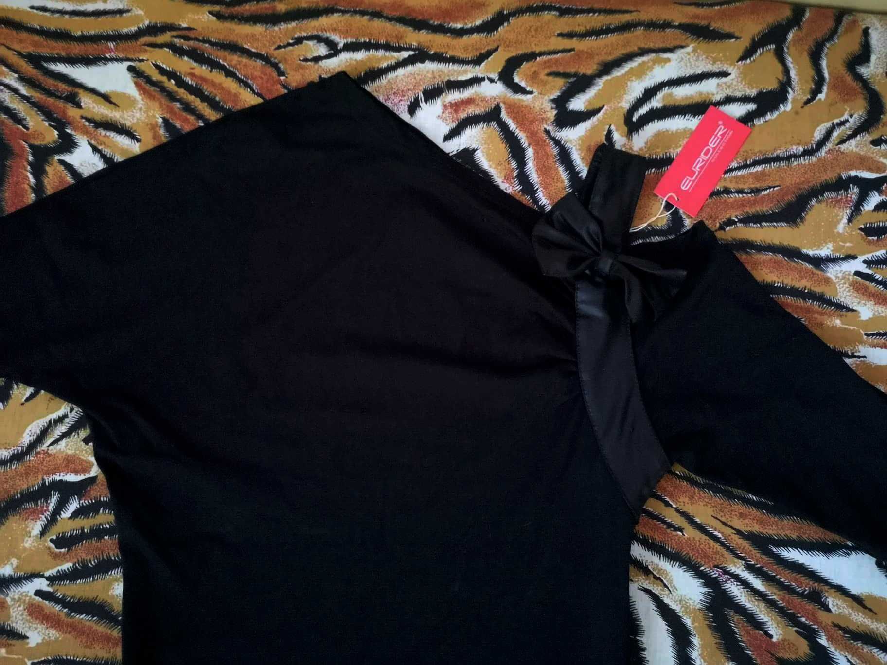 Ново! Черна блуза с панделка