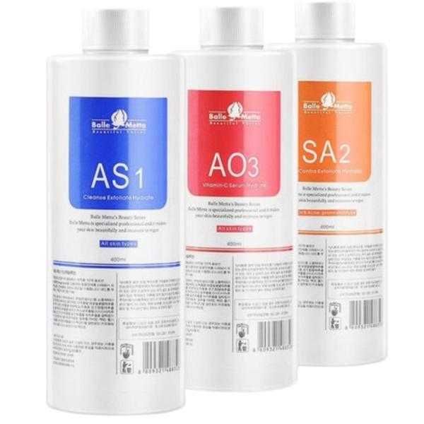 Set 3 solutii peeling cosmetic pentru hidrodermabraziune AS1 SA2 AO3