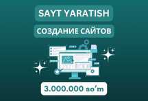 Sayt yaratish, web sayt ochish, создание сайтов, разработка веб сайта