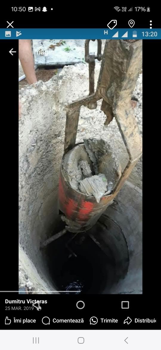 Foraje puțuri denisipări piloni de susținere