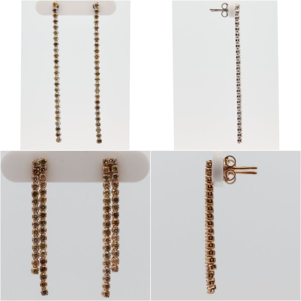 Bijuterii aur 14k cu diamante + câteva pietre prețioase