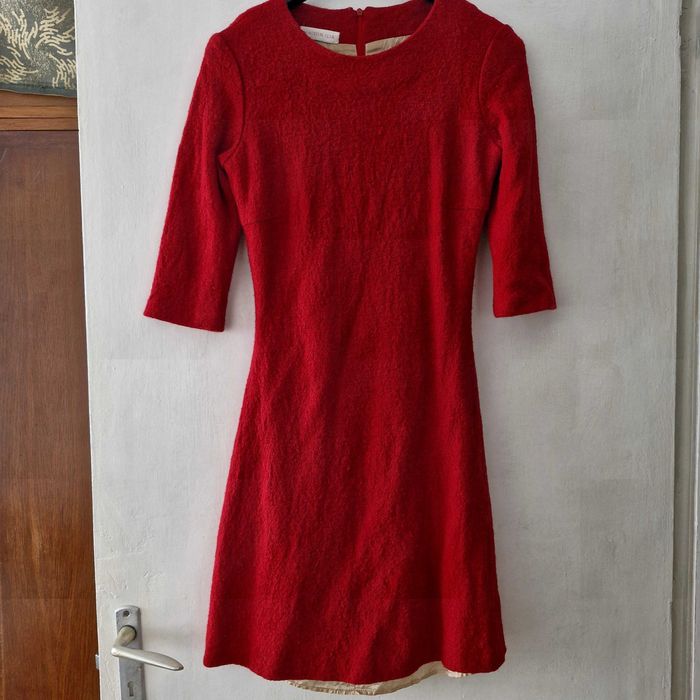 Rochie rosie din lana