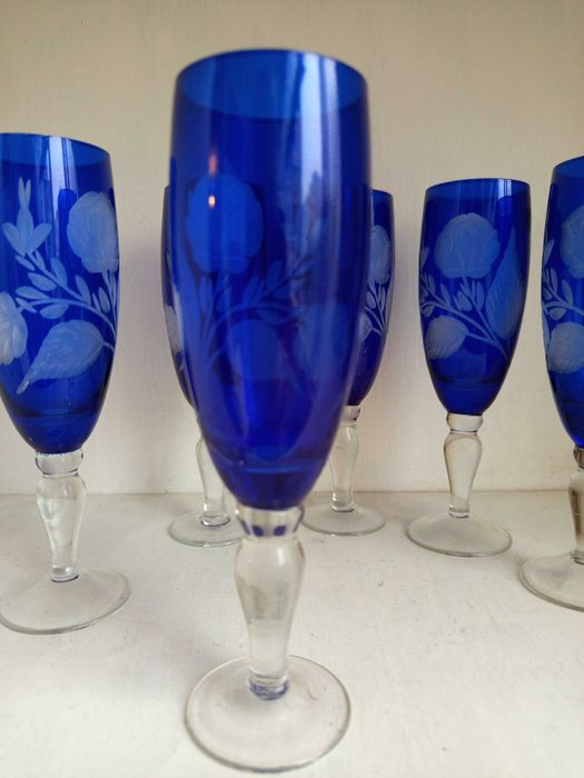 Кристални чаши Бохемия високи, колекционерски