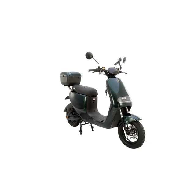 Scuter electric 900 W, autonomie 90 km, maxim 25 km/h, albastru