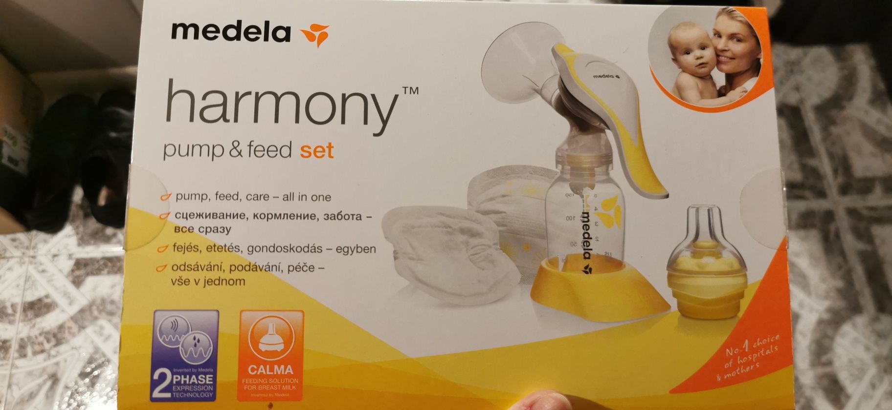 Medela Harmony pump&feed set - ръчна помпа за кърма + Medela Calma