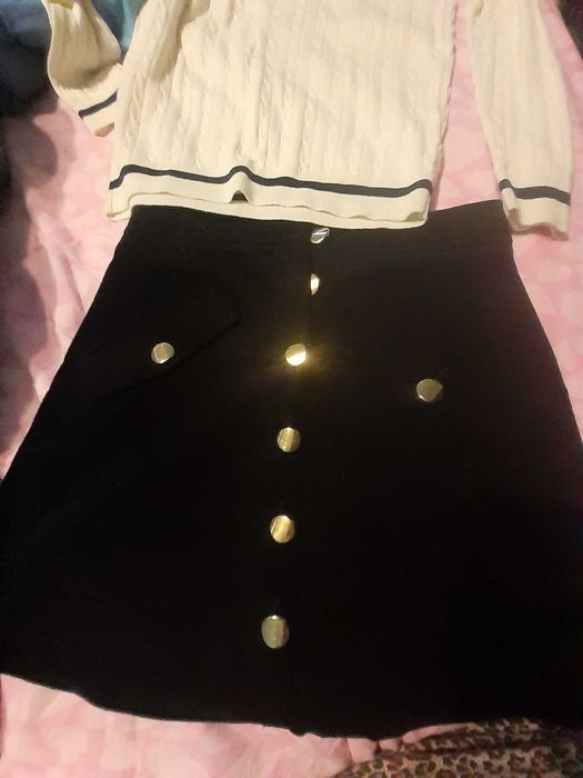 Fustă Zara si pulover Montego mărime S