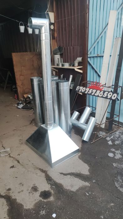 Вытяжка, зонты, отливы, парапет, трубы жестяные работы