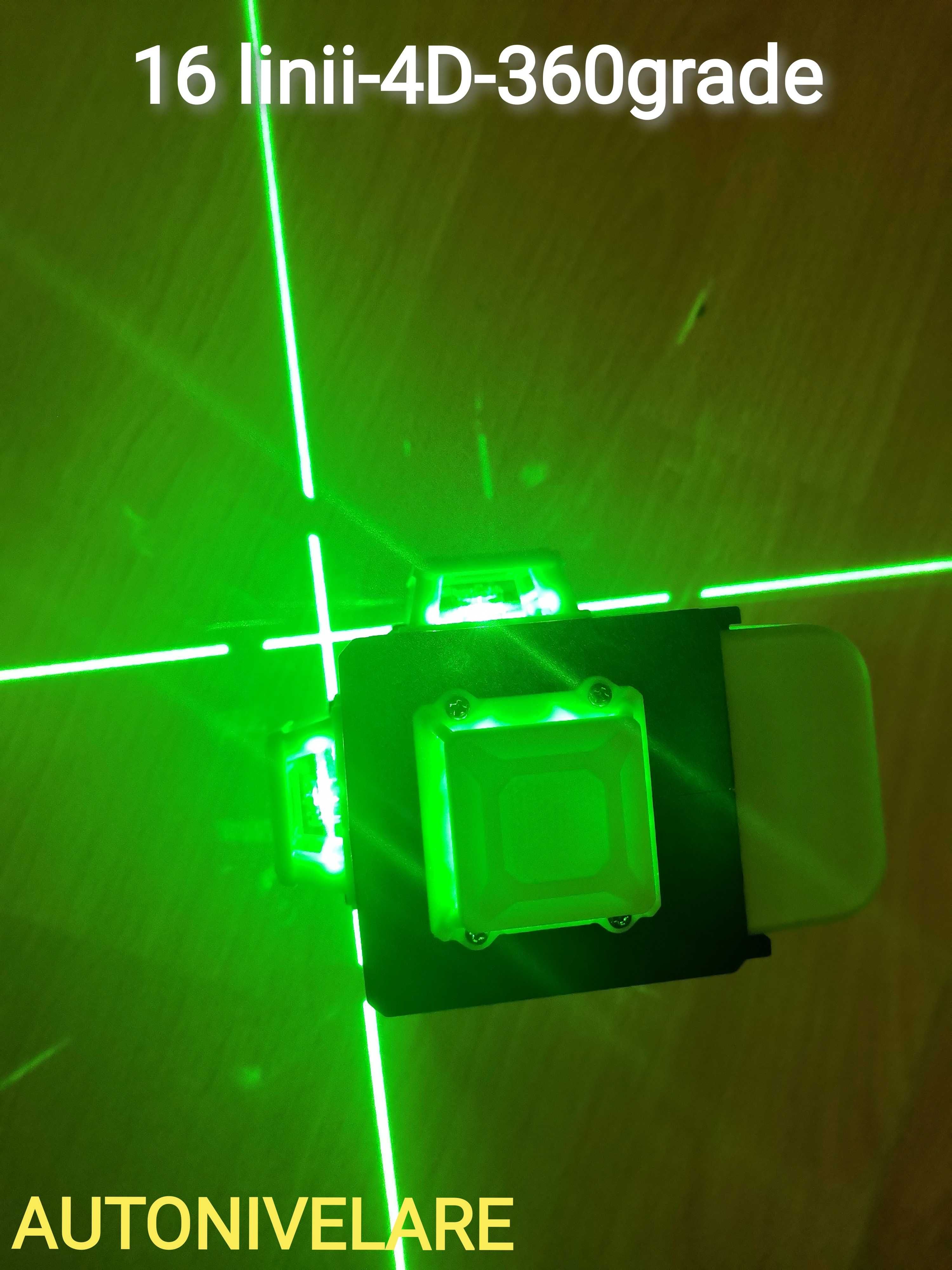 Nivela laser 4D-360° 16linii+AUTONIVELARE+Acumulator+telecomanda®