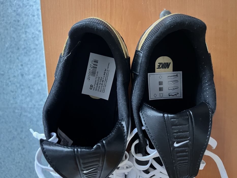 Ghete de fotbal Nike Premier lll, White, Black, Gold, Marimea 42