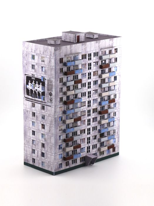 Сборная модель панельного дома, панелька