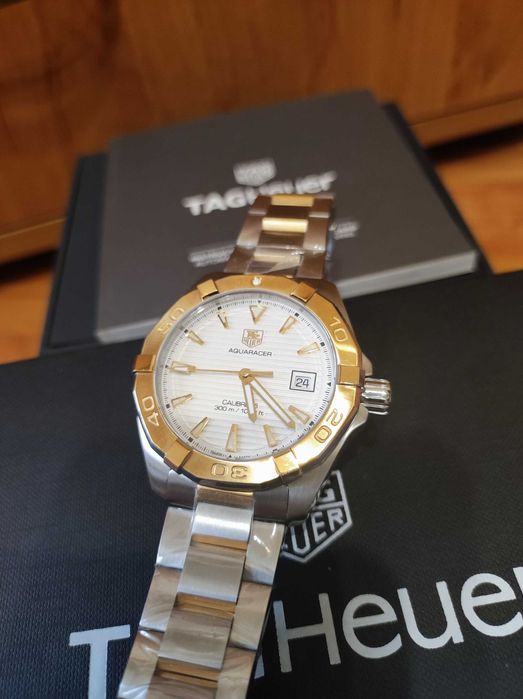 ПОЗЛАТЕН TAG HEUER AQUARACER Calibre 5 WAY2151 Мъжки Часовник Нов