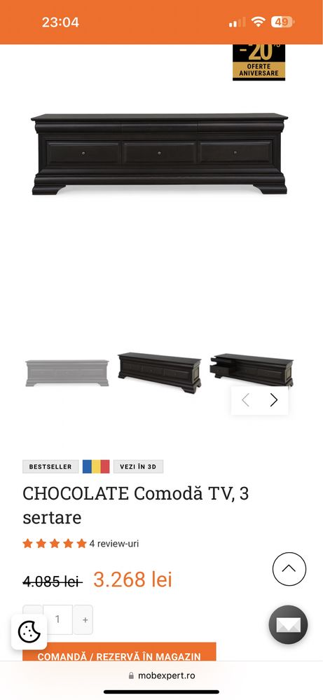 Vand mobila Mobexeprt colectia de living Chocolat