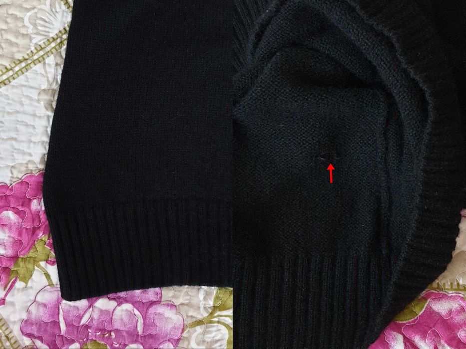 Pulover negru casmir Uniqlo