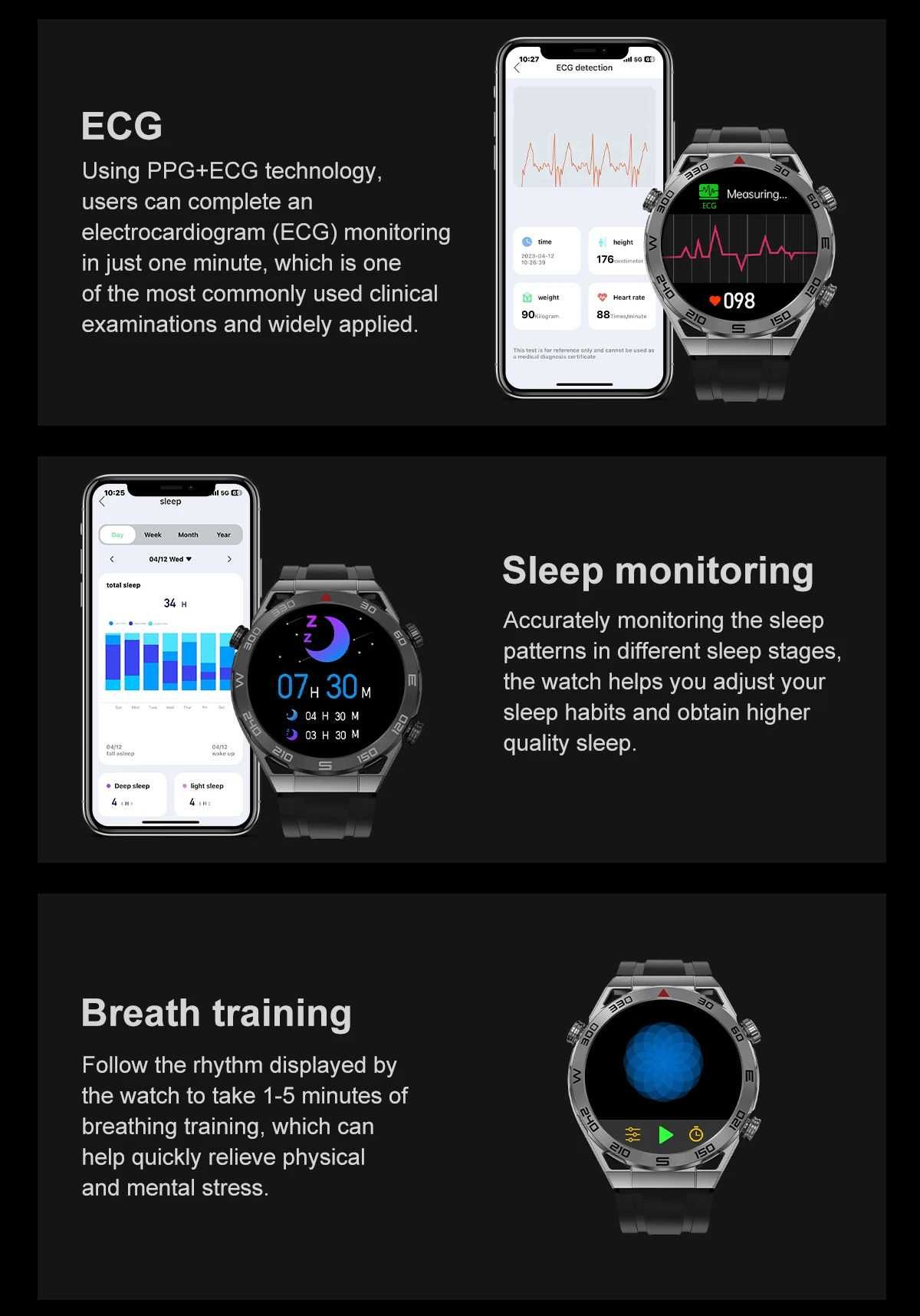 Ceas smartwatch GT6 Watch Ultimate, incarcare wireless,SuperPret!
