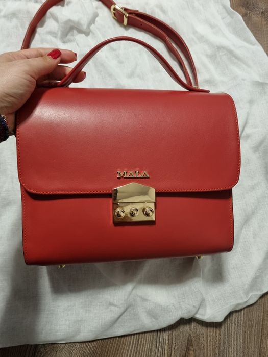 Geanta piele rosie