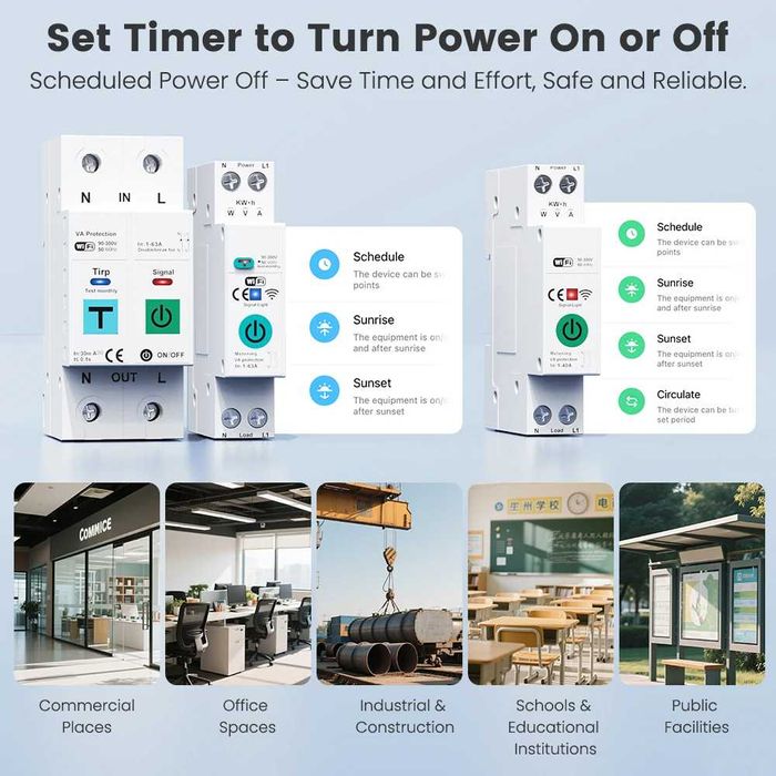 Siguranta automata smart wifi Smartrul DLQ011 1P 40A, contor consum