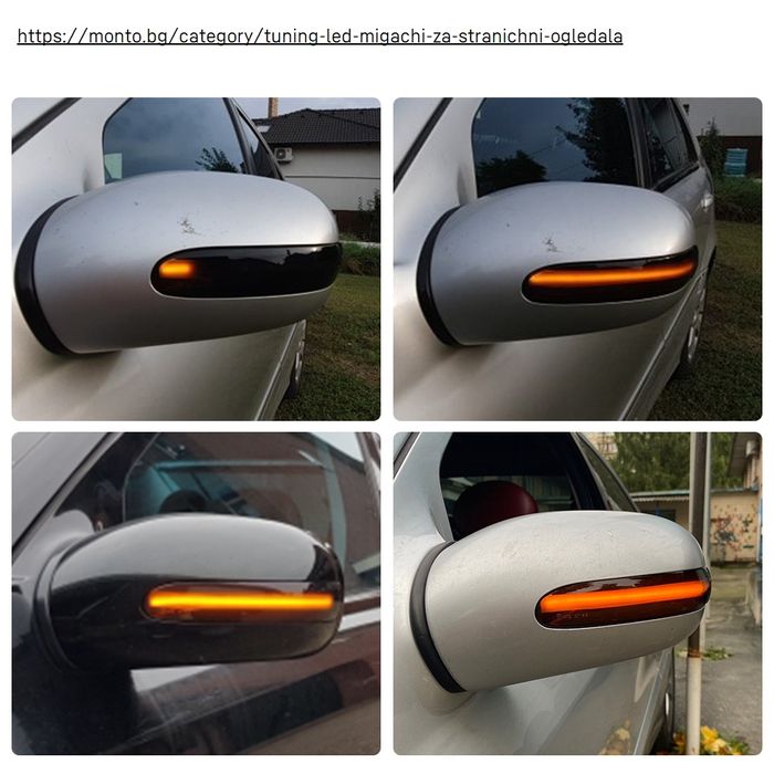 LED мигачи с динамичен ефект за огледала Mercedes W203, S203, CL203