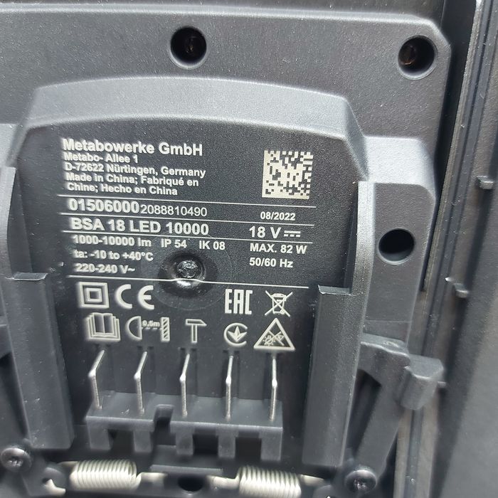 Строителен акумулаторен прожектор Metabo BSA 18 LED 10000