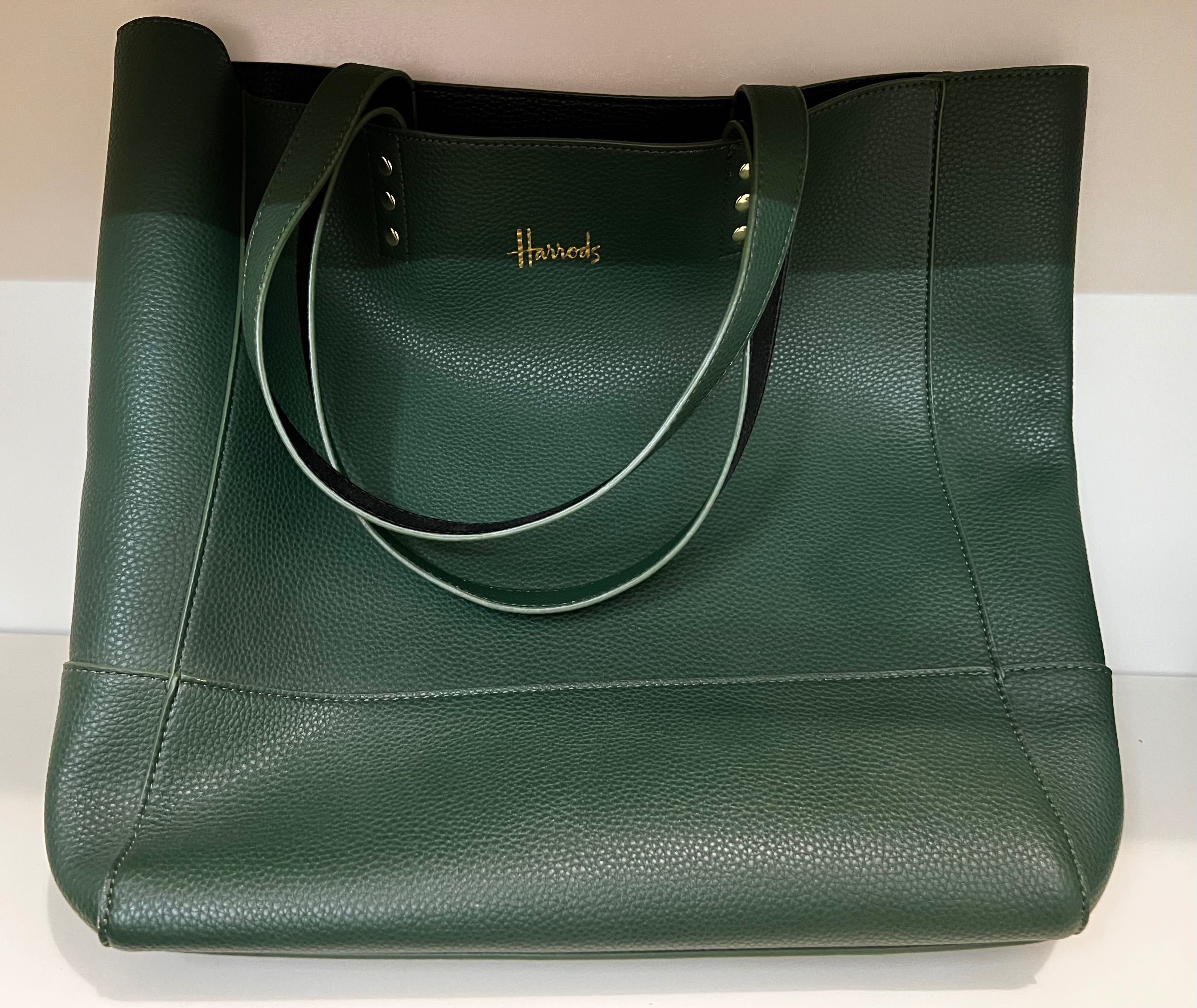 Зелена чанта Harrods