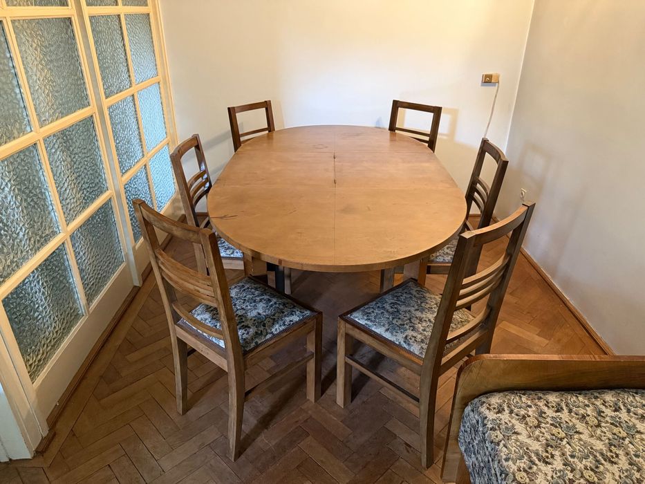 Masa de sufragerie cu 6 scaune (pret redus)