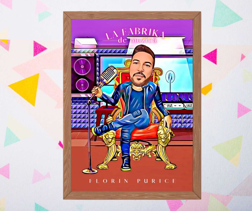 Tablou Portrete Caricaturi Cadouri Personalizate / Cadou Barbati