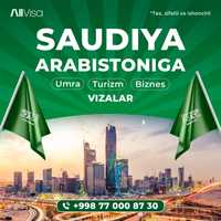 Saudiya Arabistonga umra/turizm/biznes vizalar