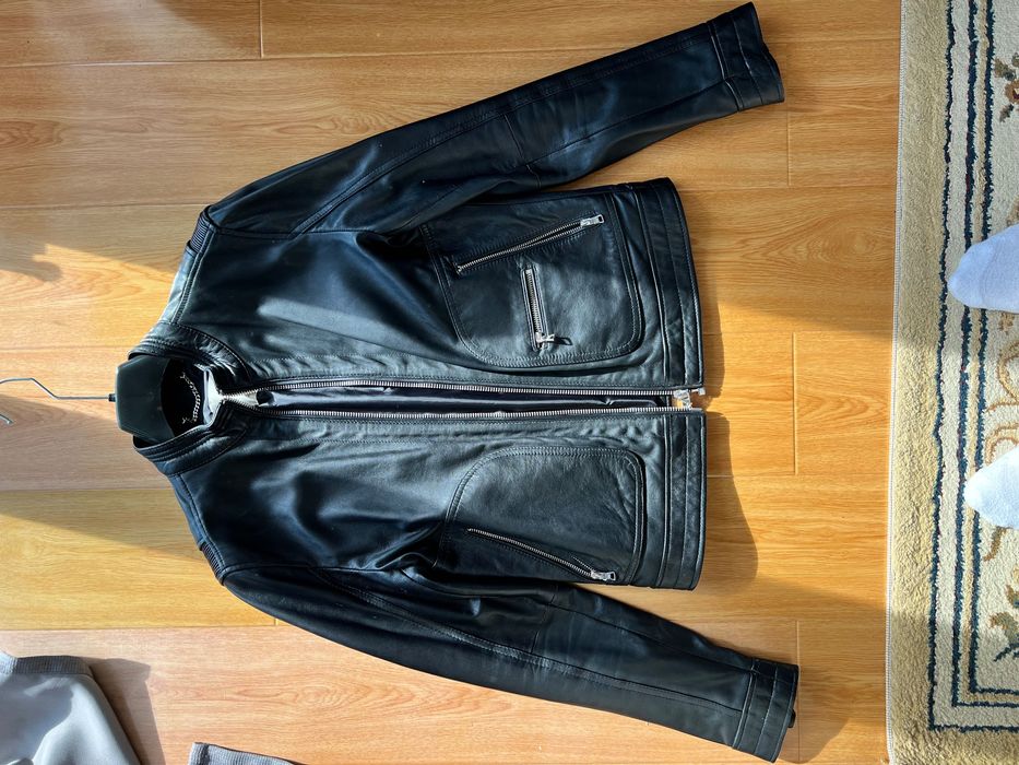 Geaca piele Mango Unisex S