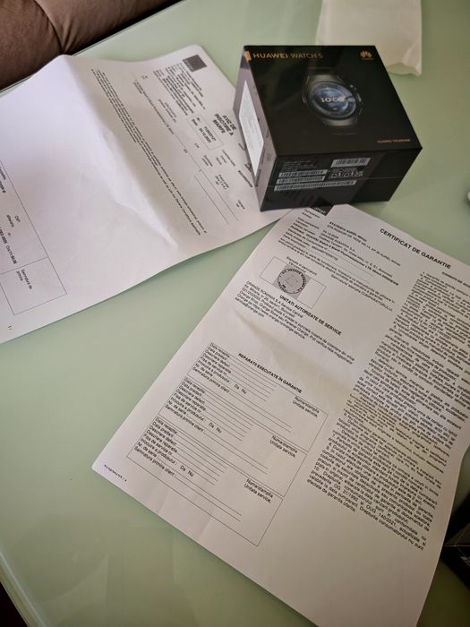 Huawei watch 5 Black, 46mm, nou, sigilat, factură, garanție 2 ani