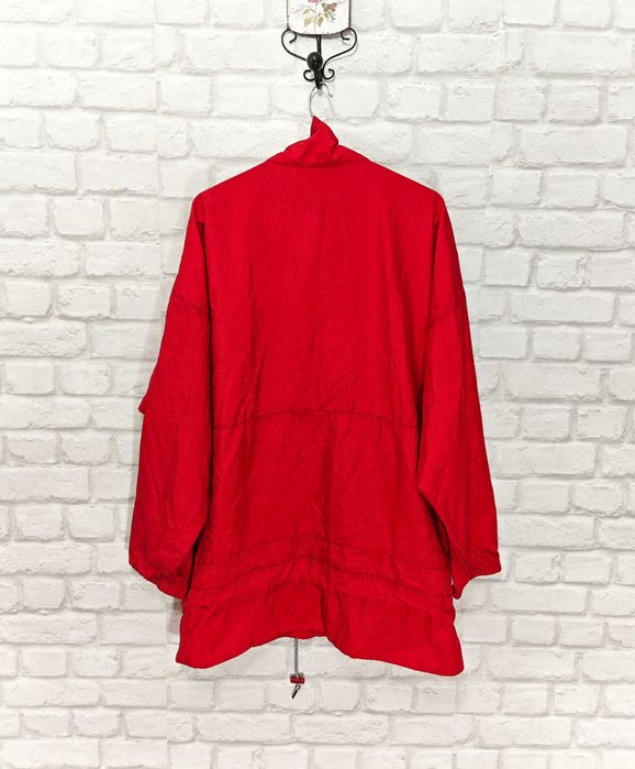 ADIDAS Дамски Анорак Червено яке туника Windbreaker размер UK 14 / L