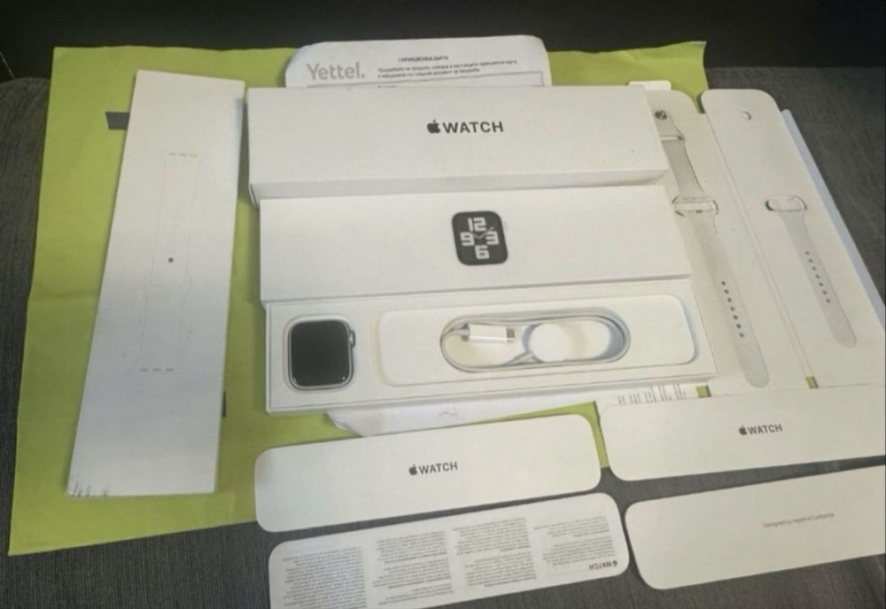 44mm Apple watch SE2 2nd Gen V2 Гаранция Yettel 2025г. Silver se 2