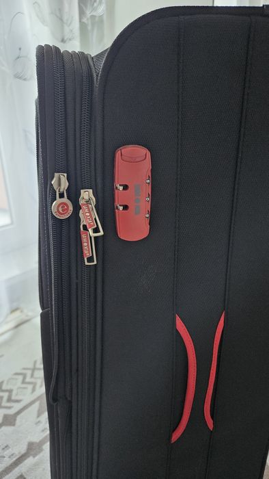 Valiza Troller Lamonza 4 roti bagaj Cala 68x42x25 cm negru