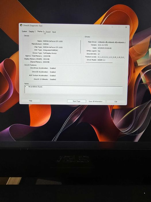 Laptop ASUS TUF FX505D Ryzen 7 3750H 16GB RAM GTX 1650 4GB 500GB SSD