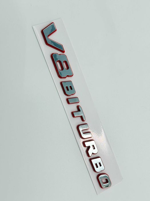 Emblema Compatibila Mercedes V8 Biturbo bicolor AMG