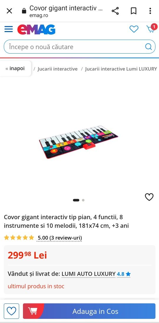 Covor gigant interactiv