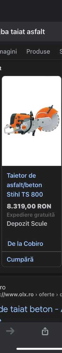 Taietor de asfalt/beton stihl Ts 800