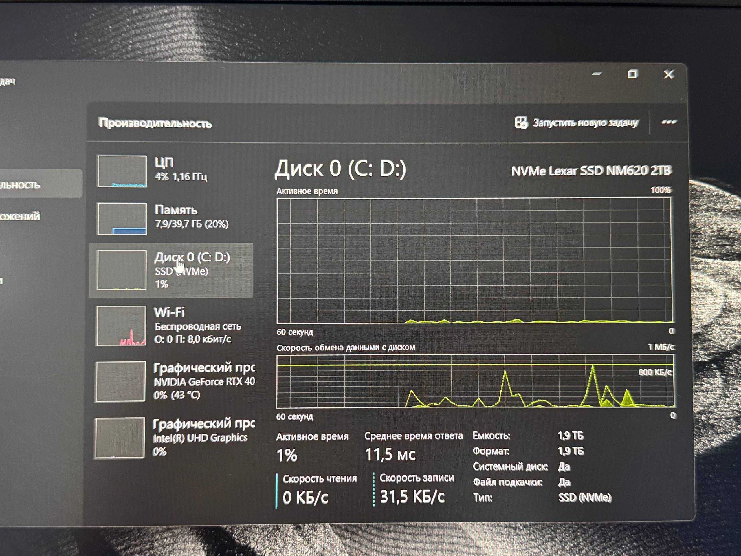 MSI Cyborg 15 A12VF i7-12650H/RTX 4060 8Gb/ Ram 40Gb/ SSD 2Tb