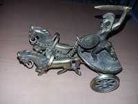 statueta bronz antik car de lupta cu ACHILE,car de lupta troian,gladia