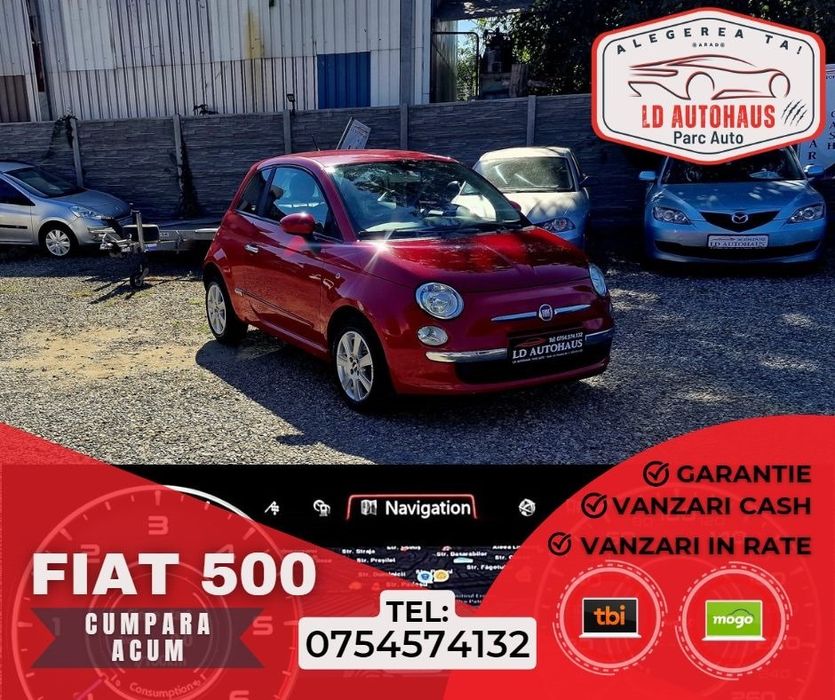 Fiat 500 1.2 benzină Parc Auto Rate sau Cash